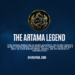 The Artama Legend banner with the Bruce Paul dragon logo on a starry blue background